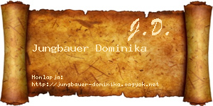 Jungbauer Dominika névjegykártya